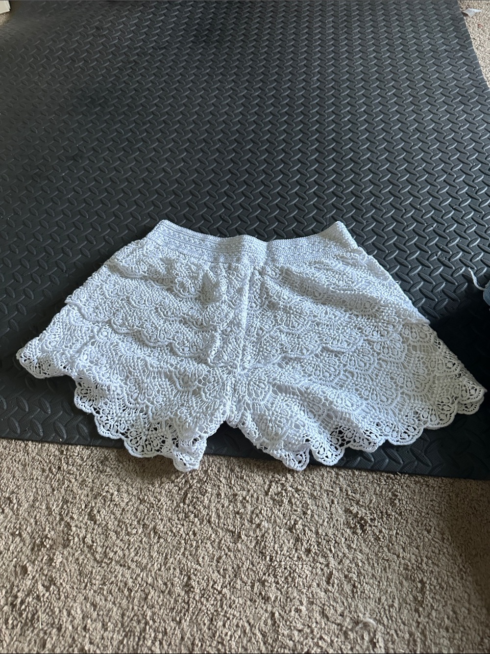 Justice White Lace Scalloped Hem Skort